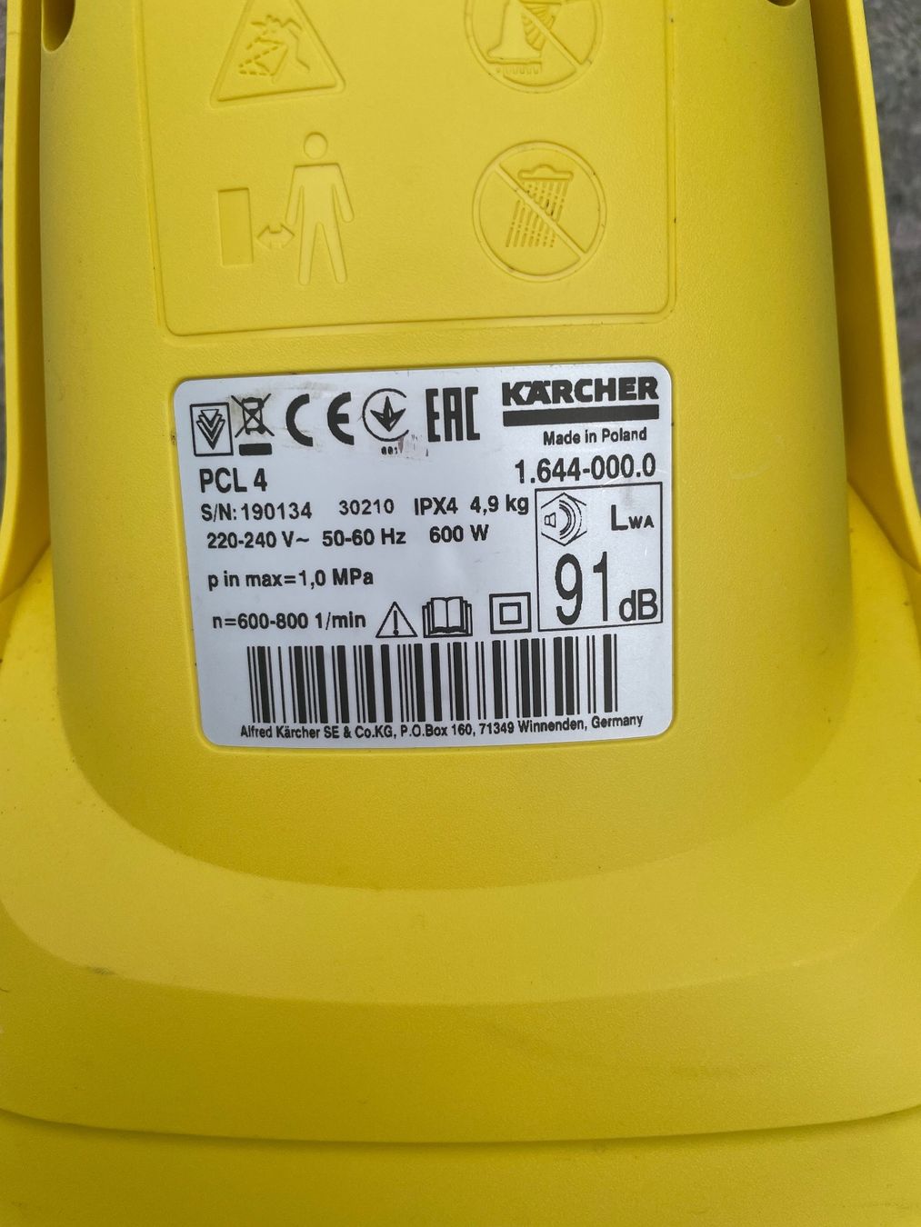 Kärcher Idropulitrici ad alta pressione: KÄRCHER Terrassenreiniger PCL 4 – Usato da Pfeffingen venduto da Paco1991 5