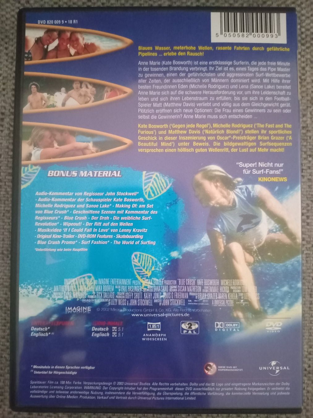 Tutti i DVDs: BLUE CRUSH – Usato da Zollikofen venduto da jde_72zf 1