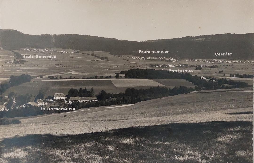 Cartoline postali: VAL DE RUZ  -  Vue générale – Usato da Delémont venduto da Domdom1