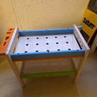 Werkbank Holz Kinder farbig gebraucht