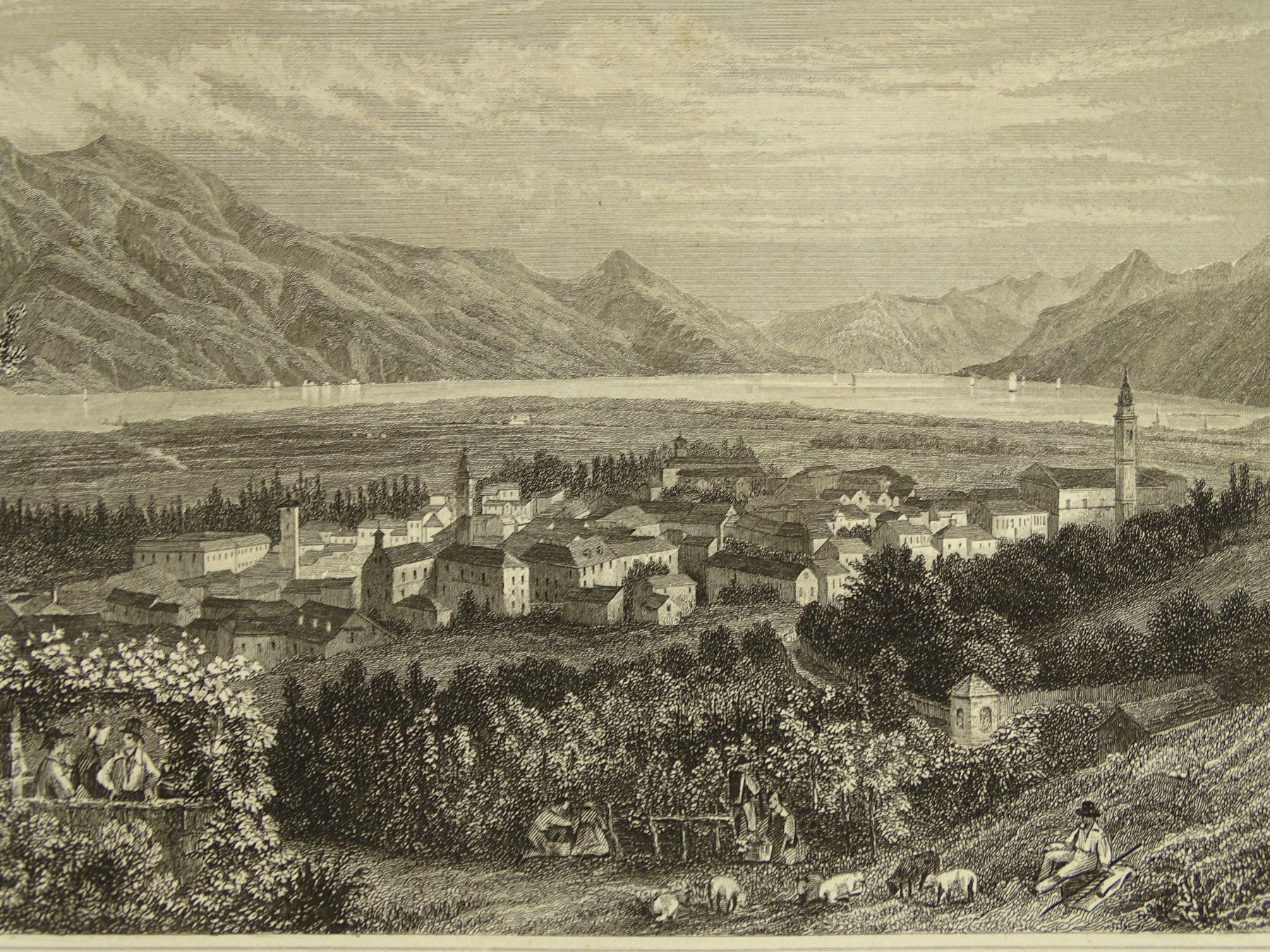 Incisioni: LUGANO, STAHLSTICH 1836/1838 – Usato da Grüningen venduto da Kartensammler 2