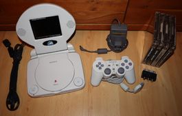 Seltenes SONY PSone Set mit Bigben Screen & Topgames