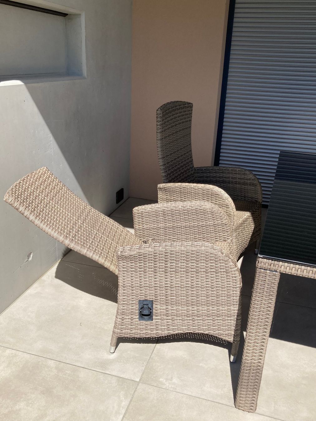Set di tavolo e panche: Premium Gartenmöbel Set Ploß Rabida Diningtisch + 4 Sessel – Usato da Büsingen venduto da aue_2mh6 7