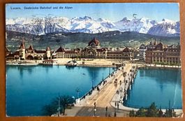 Luzern - Seebrücke & Bahnhof 1923