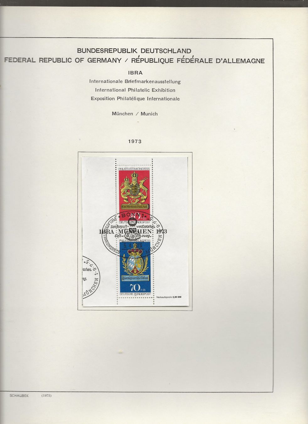 Tutti i francobolli: Marken Deutschland BRD 1973 bis 1974 – Usato da Au ZH venduto da xelagreb01 4