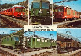 Rhätische Bahn   GR   -   LOKOMOTIVEN  (6-Bilder-AK)