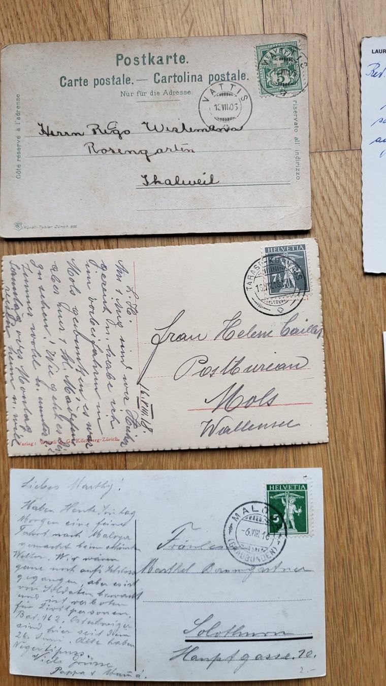 Cartoline postali: 5 Karten Graubünden Stempel  1906 – Usato da Bäriswil BE venduto da mimi.86 1