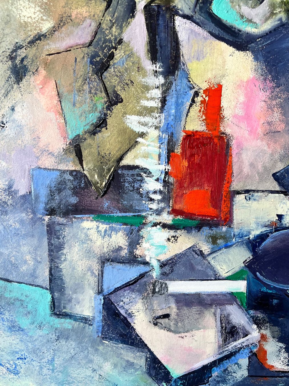 Dipinti: Ulla Hock Gemälde abstraktes "Stillleben 1981" – Usato da Adliswil venduto da buch_und_kunst 2