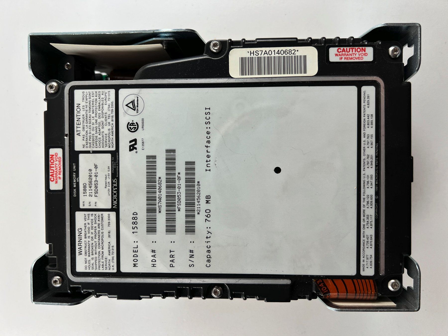Dischi rigidi: Vintage Computer - HardDisk Micropolis, im Originalzustand – Difettoso da Langenthal venduto da Schmittchen