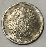 50 Pfennigs- Wilhelm I -Deutsches Reich - 1876 (Silber .900)