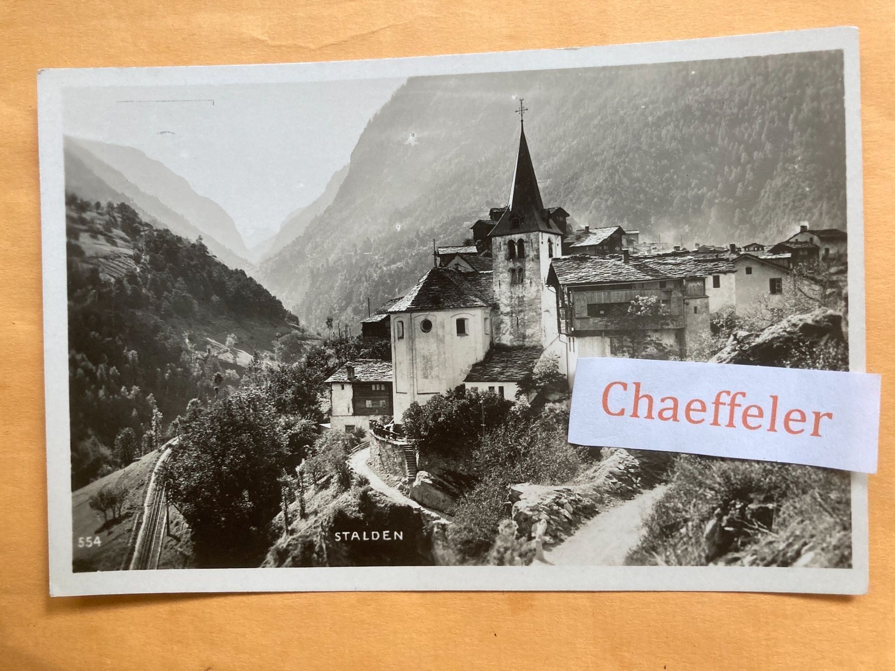Ansichtskarten: 554 Stalden. 1943. – Gebraucht aus Zürich von Chaeffeler
