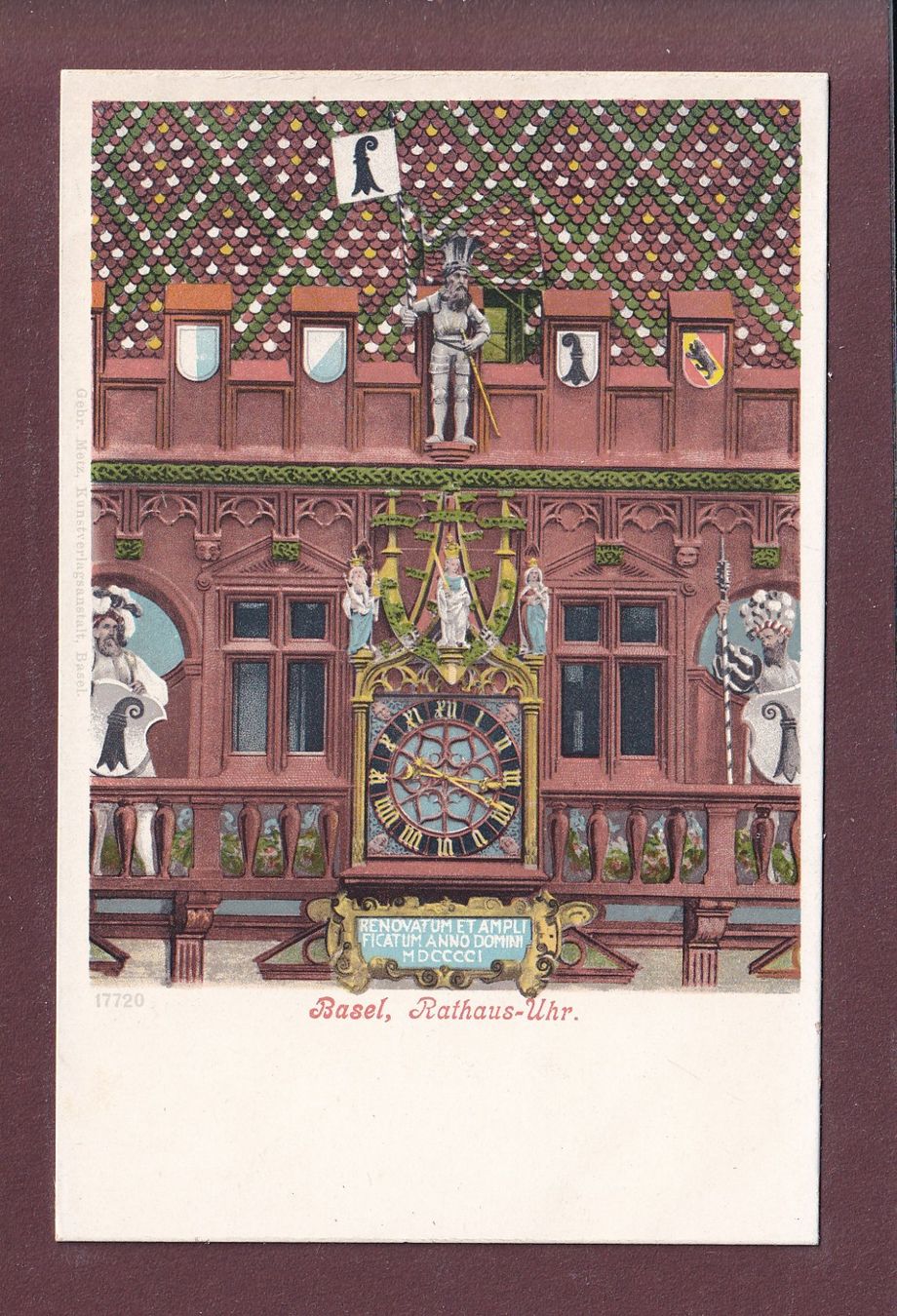 Cartoline postali: BASEL - Rathaus-Uhr – Usato da Pully venduto da nicecards