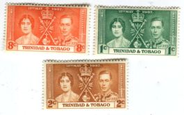 Briefmarken "König Georg VI. & Queen Mum". Trinidad und Toba