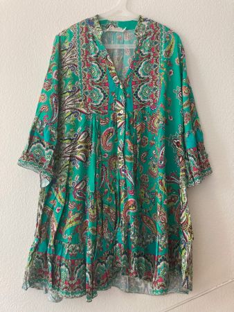 Grüner Hängerkleid - kurz - 1 x getragen
