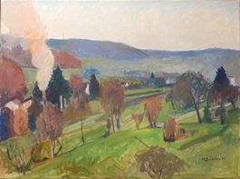 Rauchfahne in Abendsonne, 1970  Max Böhlen