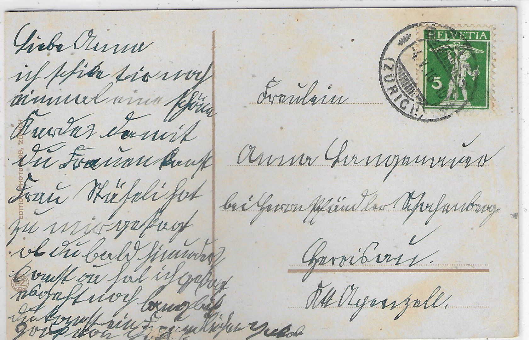 Ansichtskarten: Männedorf - Dampfer "Stadt Zürich" Litho – Gebraucht aus Ettingen von Kartenplanet 1