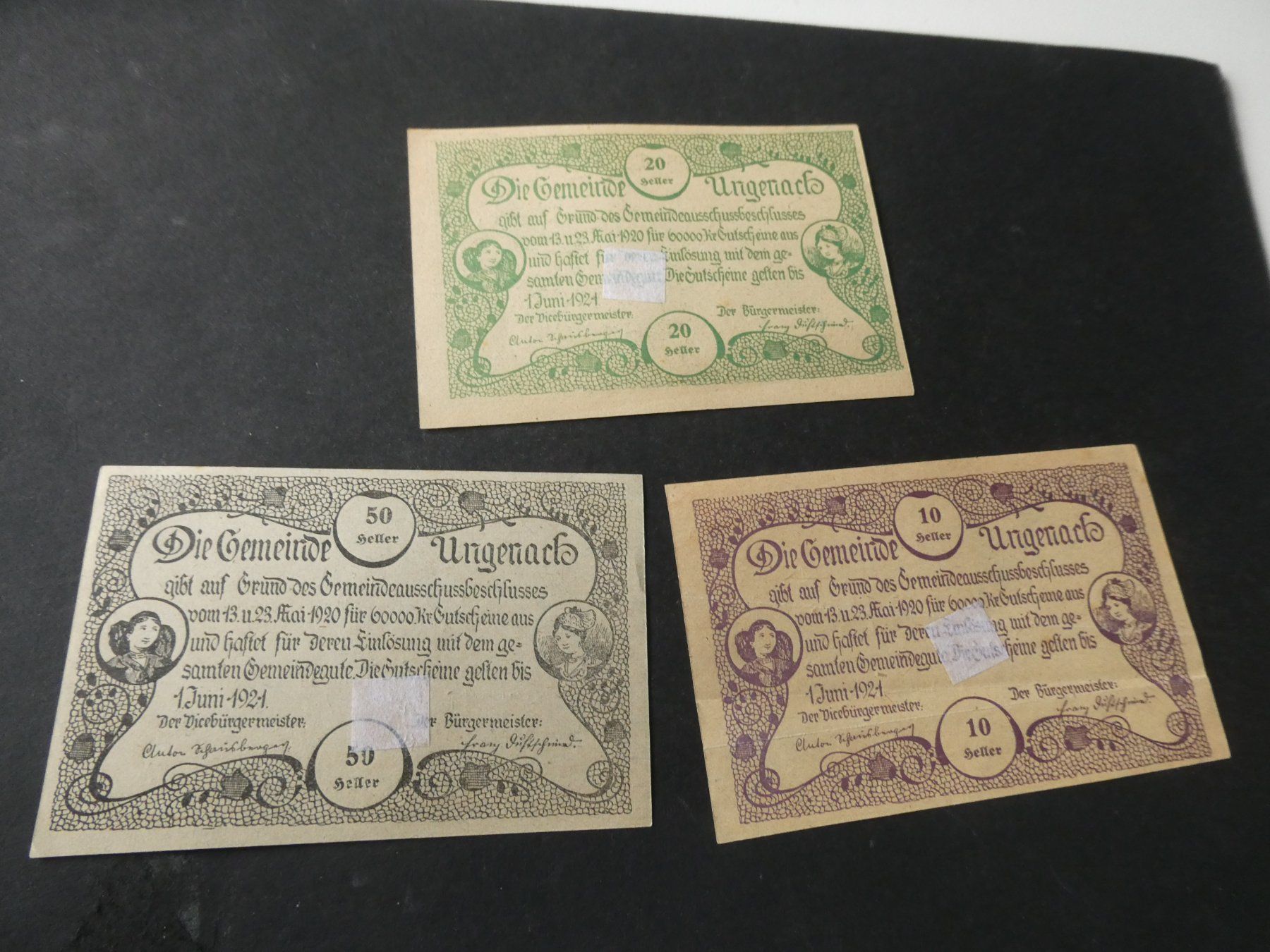Banknoten: Oesterreich, Ungenach - Notgeldscheine – Gebraucht aus Hinterforst von Rohusri 1