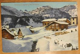 Engelberg m Winter Alte Dorfpartie um 1920