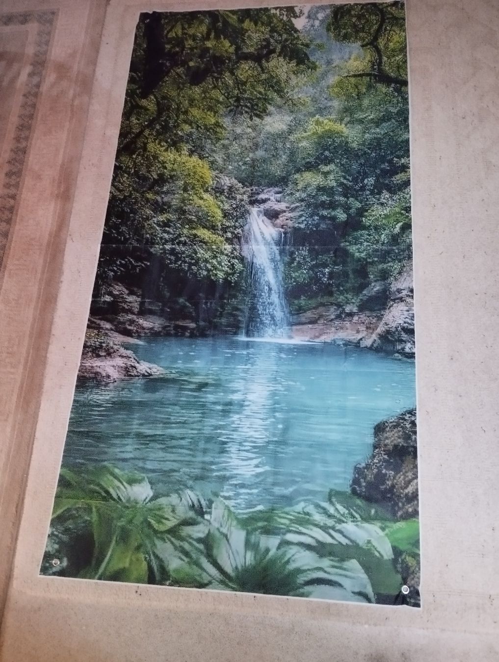 Foto & Immagini: Grosses Polyester Bild Wasserfall Dschungel, Dekorativ – Nuovo e nell'imballaggio originale da Ostermundigen venduto da Dinge1 1