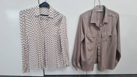 Schönetrendige Damen Bluse, sandfarbig