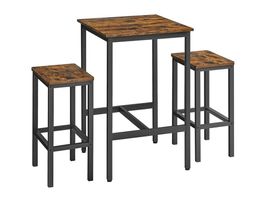 Bartisch mit Barhocker Set Küchentisch klein 60x60 SAPHIR