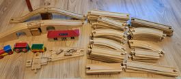 Holzbahn Brio? Schienen und Zügli 50Teile