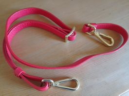 GUESS Taschenriemen Leder Schultergurt Rot Hardware Gold NW!