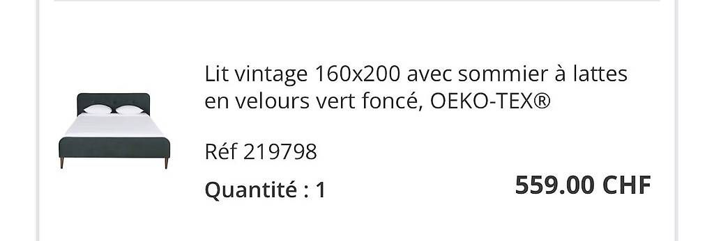Letti: Lit velours vert 160 + matelas  – Usato da Villars-sur-Glâne venduto da jus_xwf6 1