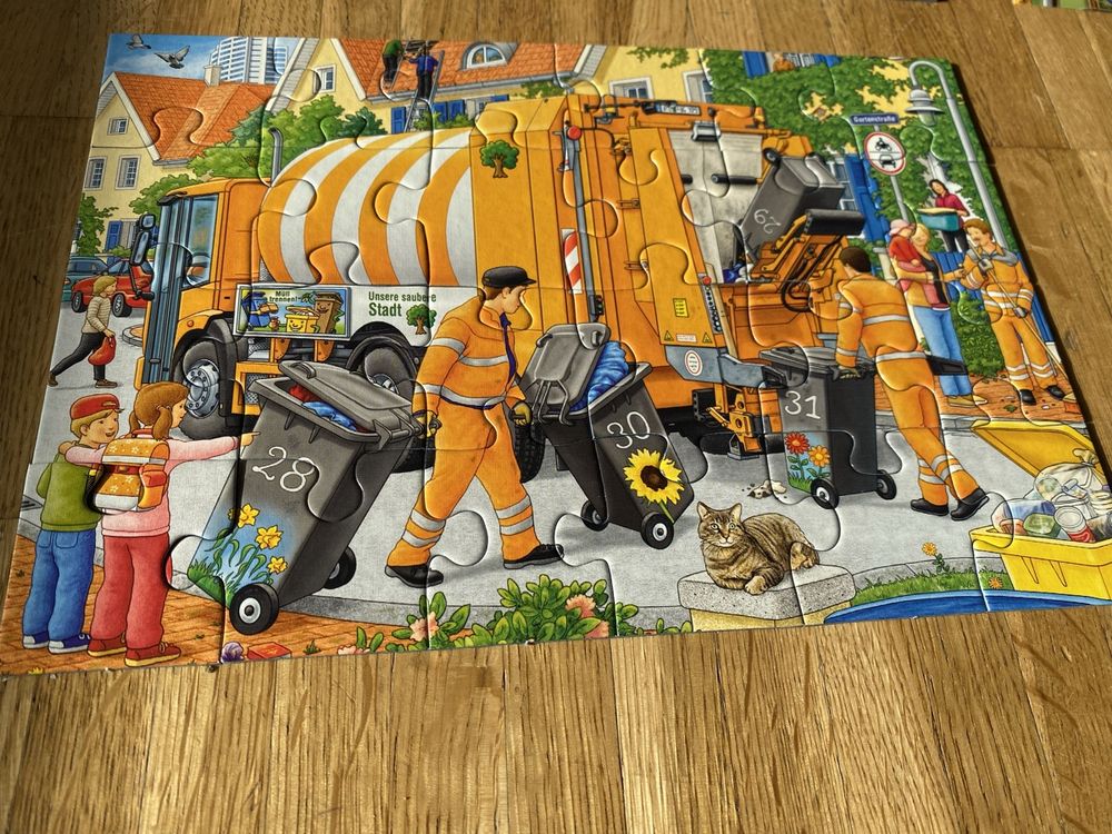 Ravensburger Kinderpuzzle Müllabfuhr - 35 Teile Rahmenpuzzle Ab 4 Jahren