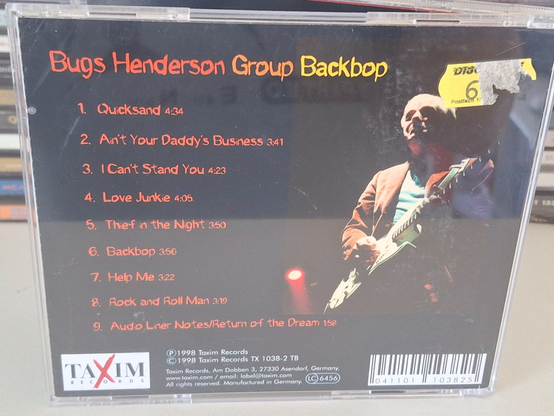 CDs: CD Bugs Henderson Group -  Backbop   Blues-Rock – Gebraucht aus Aarberg von Jackup1 1