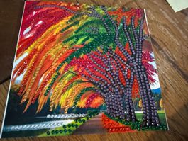 Karte-Grusskarte-Blume-Seerose-Frieden-See-Painting-Selfmade