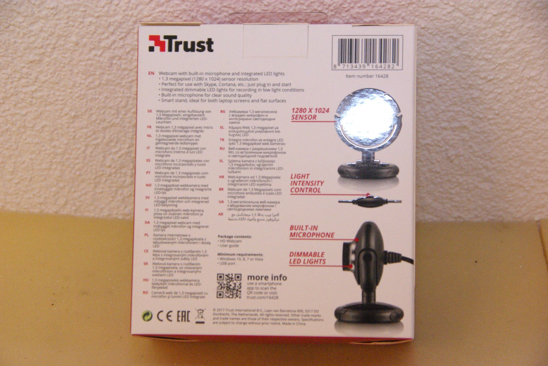 Trust Webcam: Trust Webcam mit LED Licht, schwarz – Nuovo e nell'imballaggio originale da Herisau venduto da Cevianer1844 3