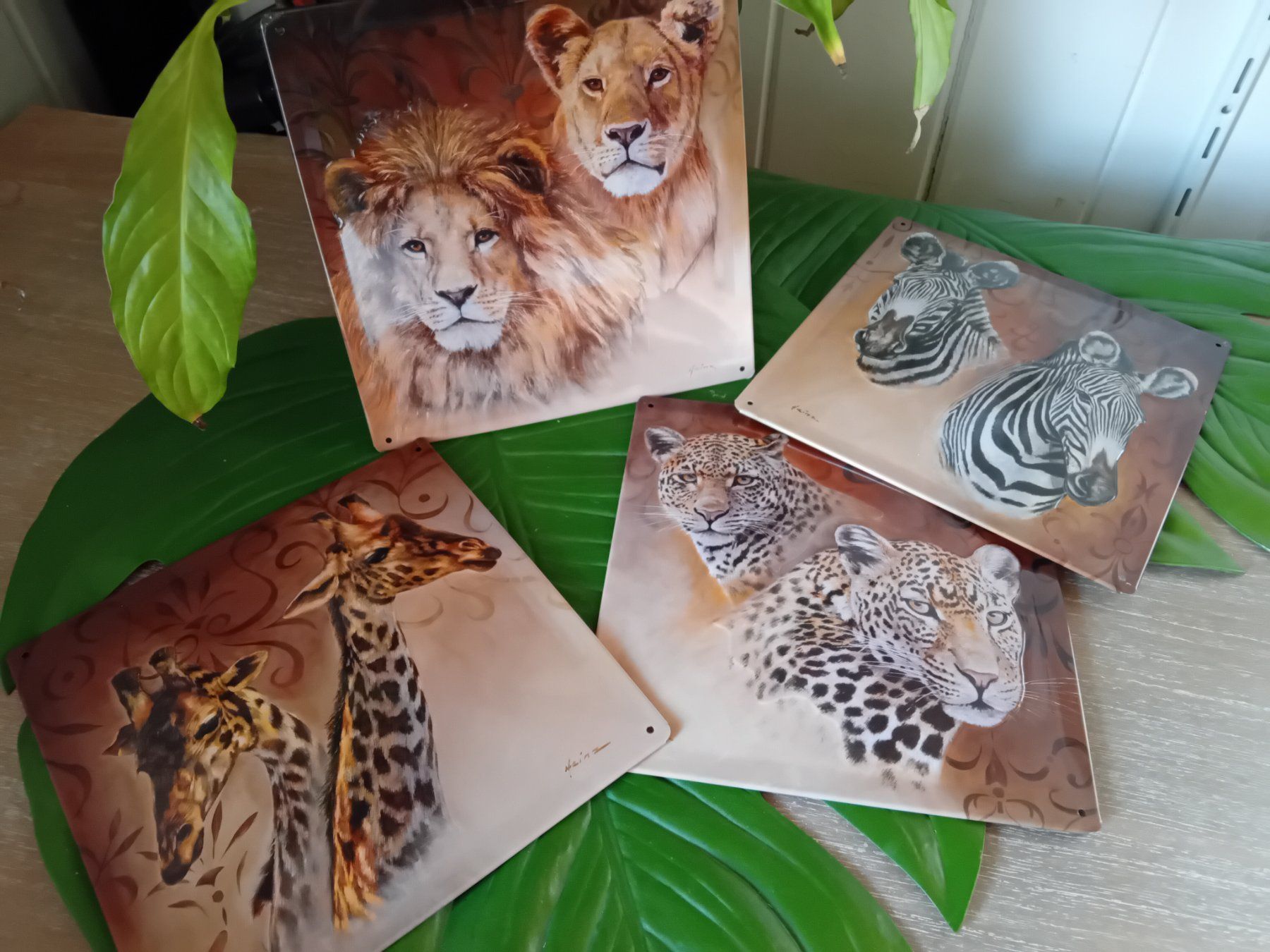 Tutte le decorazioni: Wandbild "Afrika" 4er Set – Nuovo e nell'imballaggio originale da Rüthi (Rheintal) venduto da titlis07