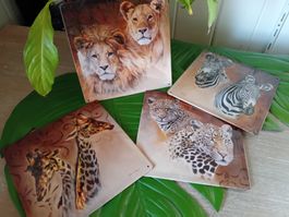Wandbild "Afrika" 4er Set