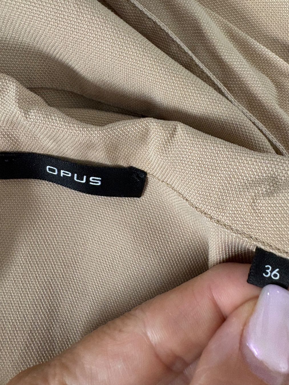 Opus Vestiti: Opus Blusenkleid mit Gürtel 36 beige Lyocell Kurzarm – Nuovo (secondo la descrizione) da Regensdorf venduto da secondchancefashion 4