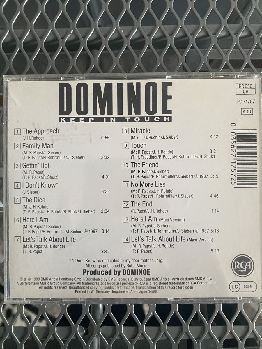 CD: Dominoe - Keep In Touch – Usato da Thayngen venduto da doncorvetto 1