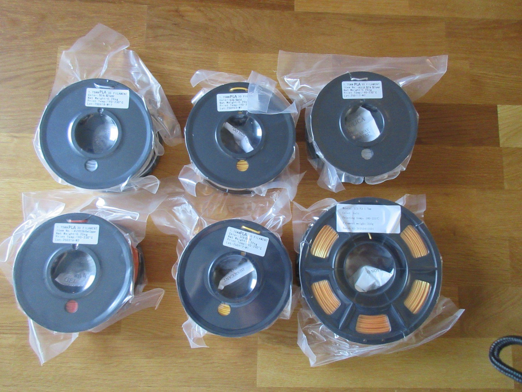 Filamento: 6x 250Gr. PLA Filament 1,75mm – Nuovo e nell'imballaggio originale da Daellikon venduto da Ebuffi