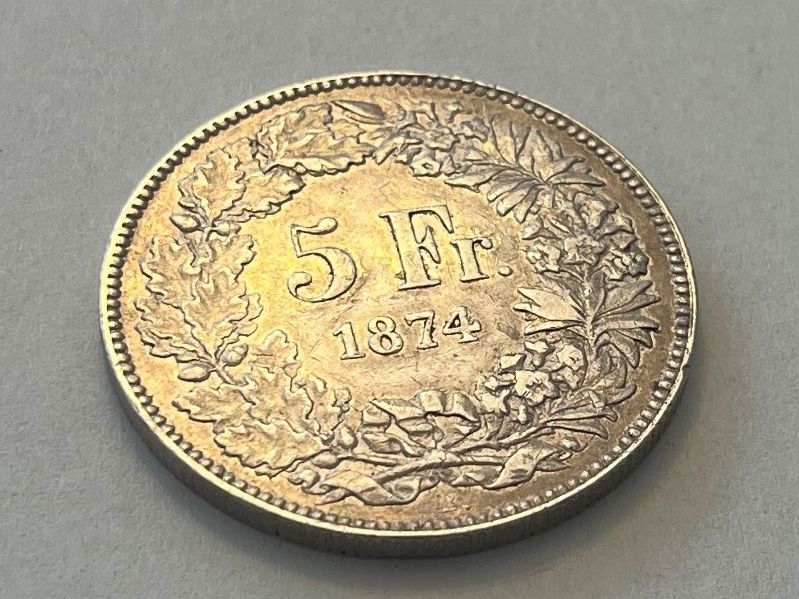 Toutes les monnaies: 5 Franken 1874 B. – D'occasion à Tägerwilen par Beata1sager 1