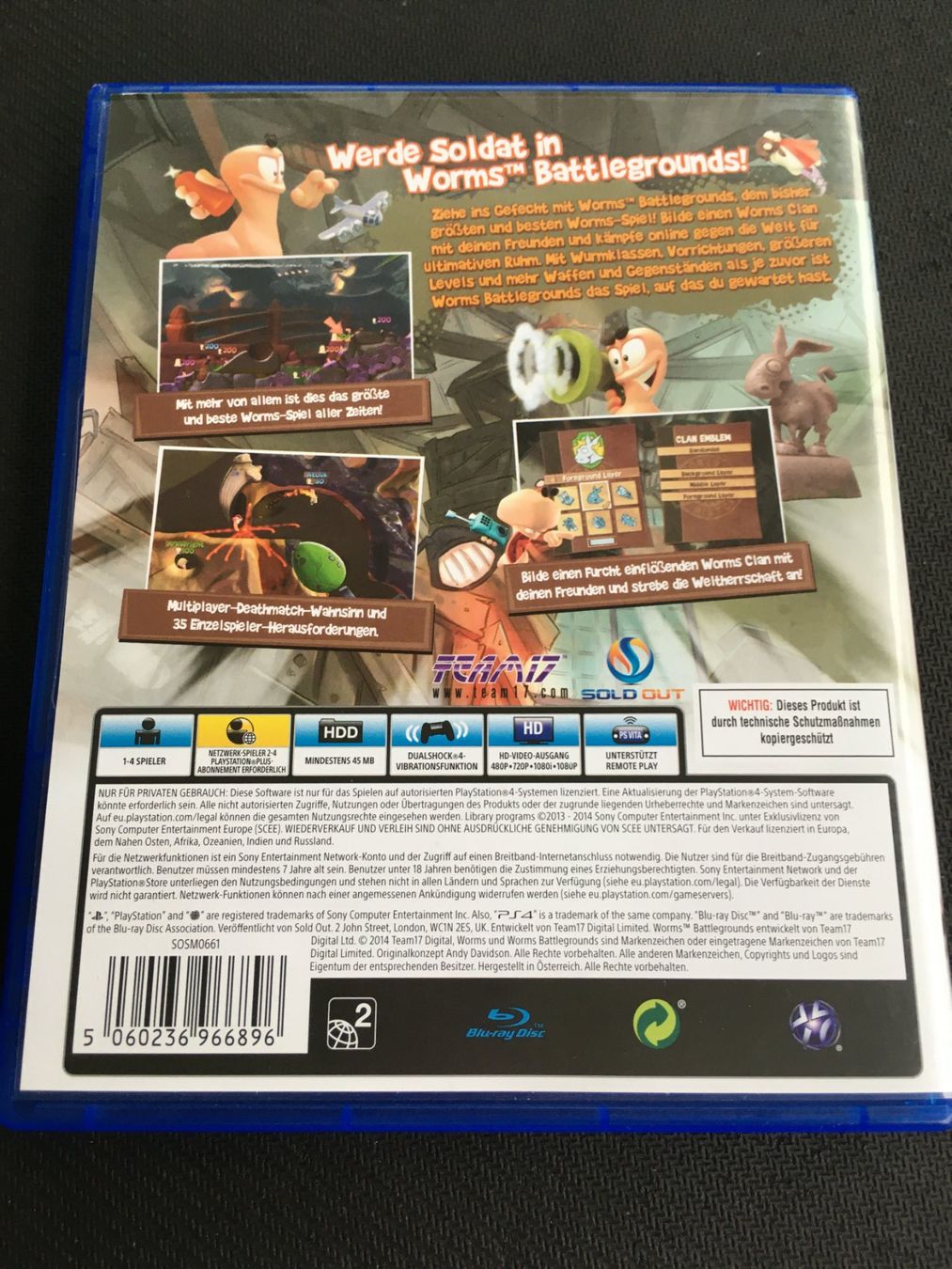 Sony Giochi: Worms Battlegrounds - PS4 / Playstation 4 – Usato da St.Gallen venduto da sjosjo 1