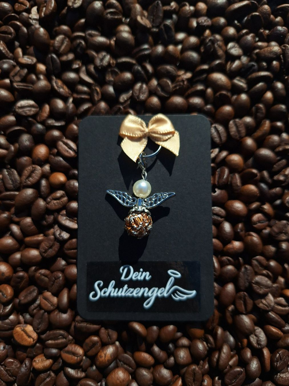 Portachiavi: Brauner Schutzengel, Anhänger Geschenkidee Kaffeekapseln – Nuovo (secondo la descrizione) da Bassersdorf venduto da ReCapsuleDesign