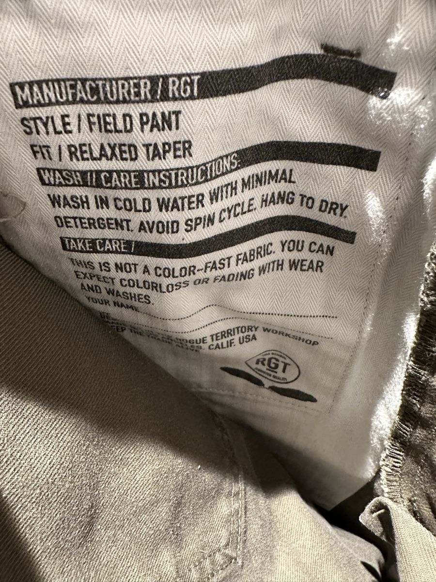 Rogue Territory Pantaloni: Rogue Territory RGT Field Pant 29 – Usato da Männedorf venduto da alexzh007 5