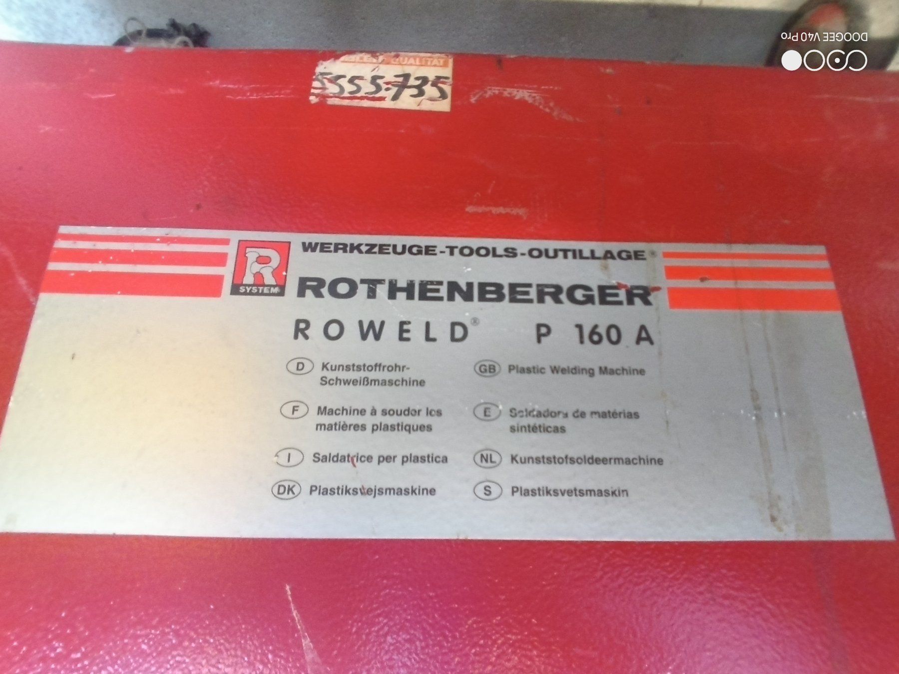 Rothenberger Postes à souder: Geberit Schweissmaschine – D'occasion à Grellingen par inf_7k9b 1