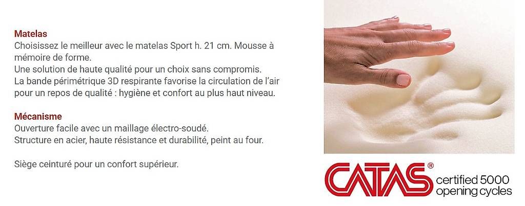 Sofas: Canapé lit avec matelas de 21 cm et memory form – Neu und originalverpackt aus Lausanne von casa56 6