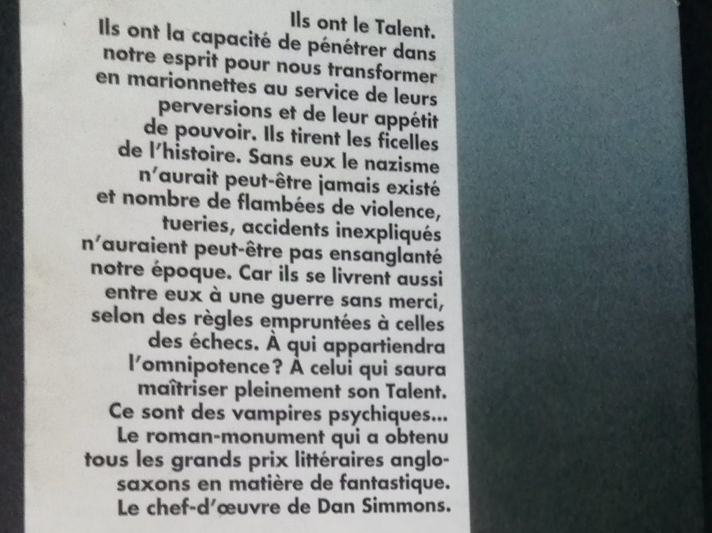 Libri: L'échiquier du mal 3 - Dan Simmons – Usato da Commugny venduto da Juliemimi 2