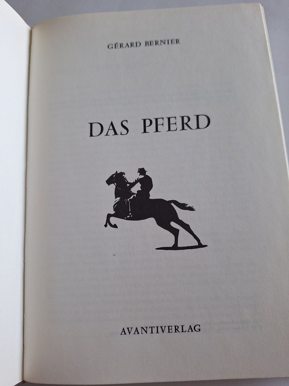 Livres: DAS PFERD Gérad Bernier AvantiVerlag – D'occasion à Zürich par t24_de 1