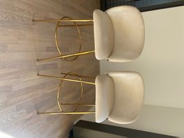 4 wunderschöne, neue beige Barstühle