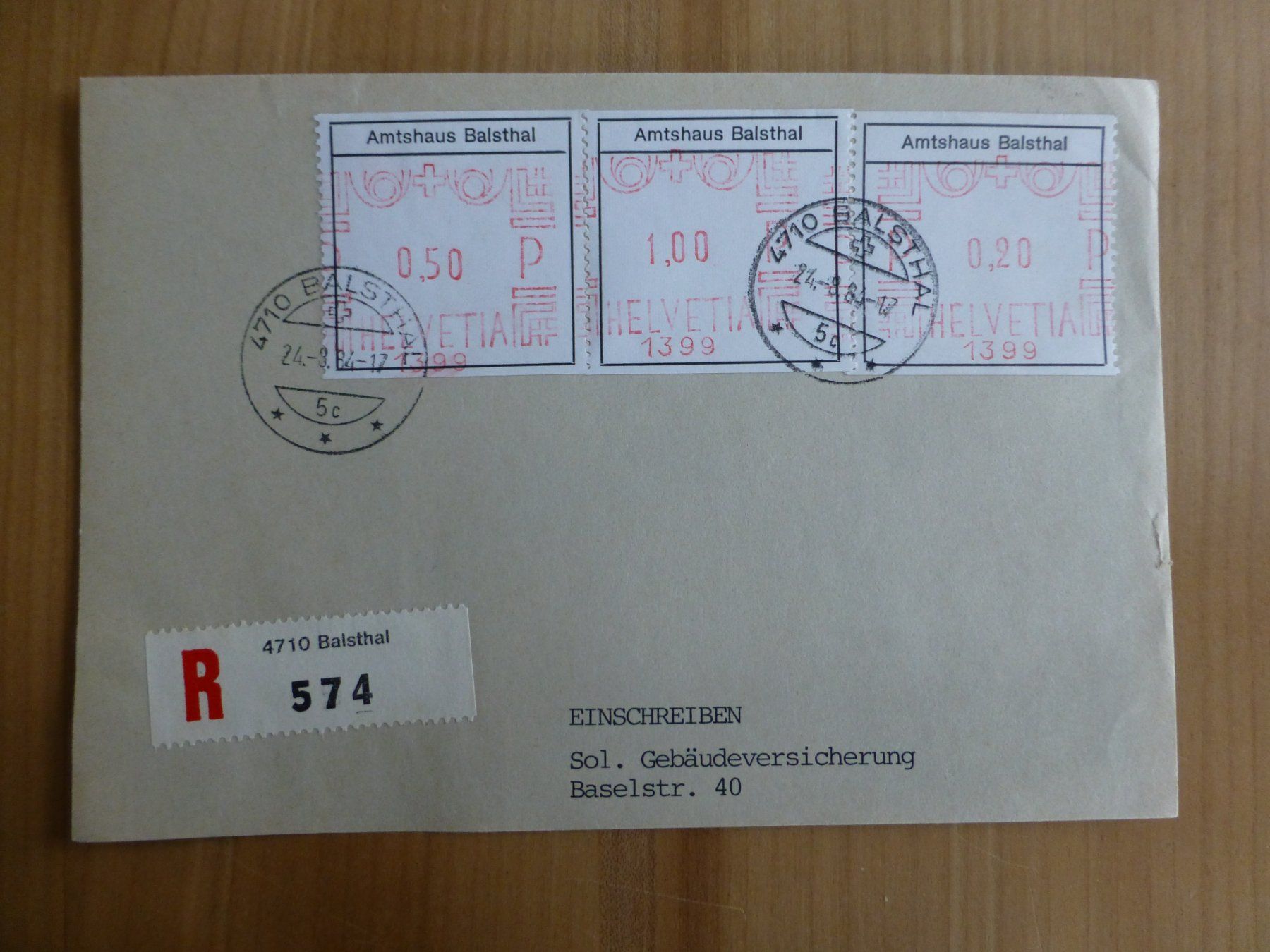 Foto & Immagini: Balsthal, Werbemarken 1984 – Usato da Bettlach venduto da 1saurer