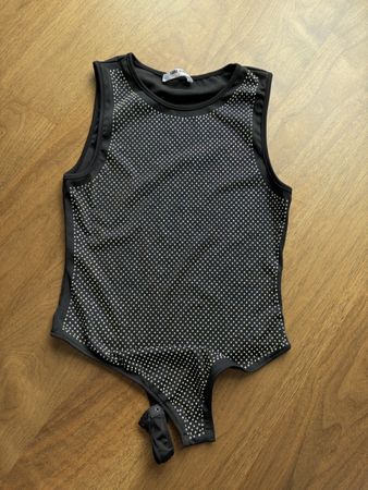 Glitzer Body Schwarz Gr. 38- neu