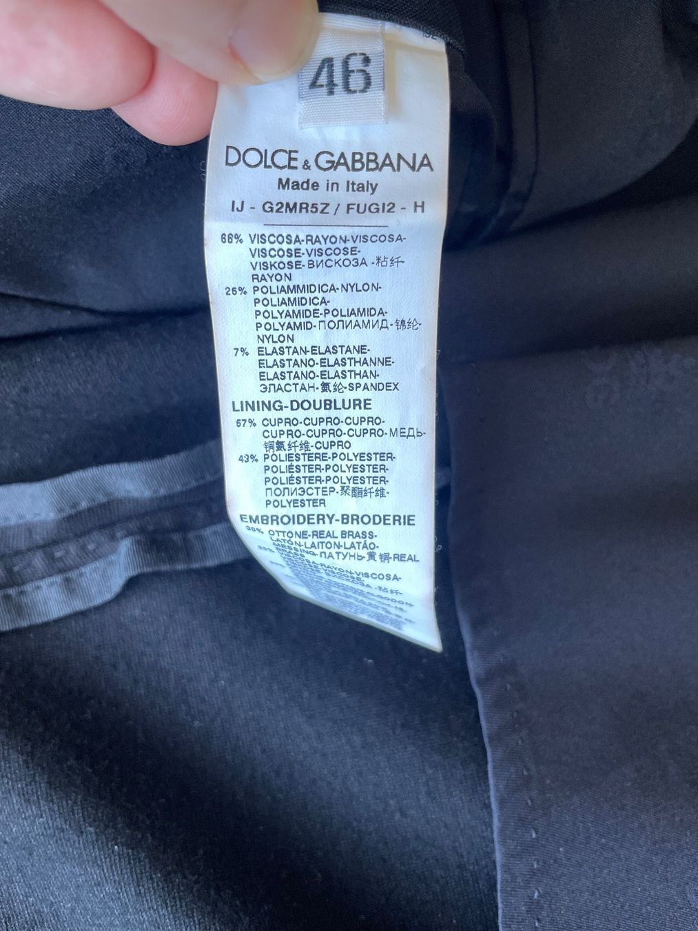 Dolce & Gabbana Jacken: Herren Jackett Dolce & Gabbana Jersey, Gr.46 – Gebraucht aus Au ZH von swissmatchpoint 7
