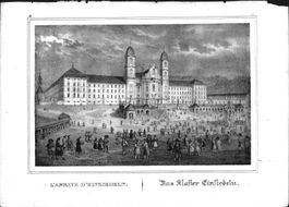 Einsiedeln Lithographie von Weibel Comtesse 1838